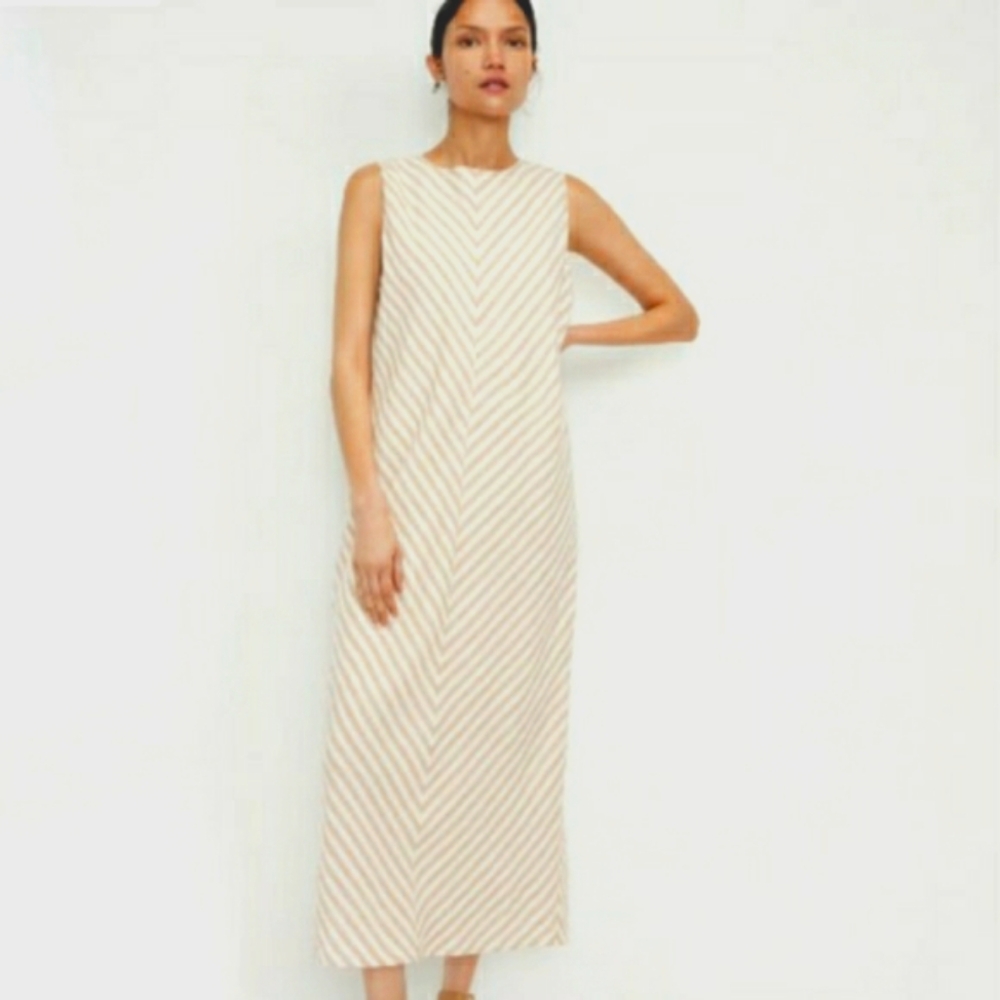 Everlane The Linen Bias Cut Dress nwot